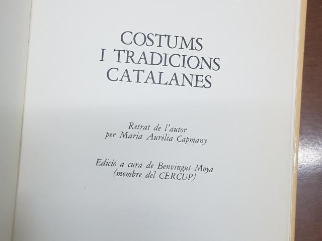 Libro constums i tradicions catalanes