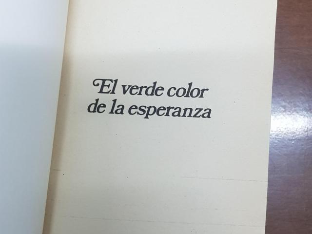 Libro el verde color de la esperanza
