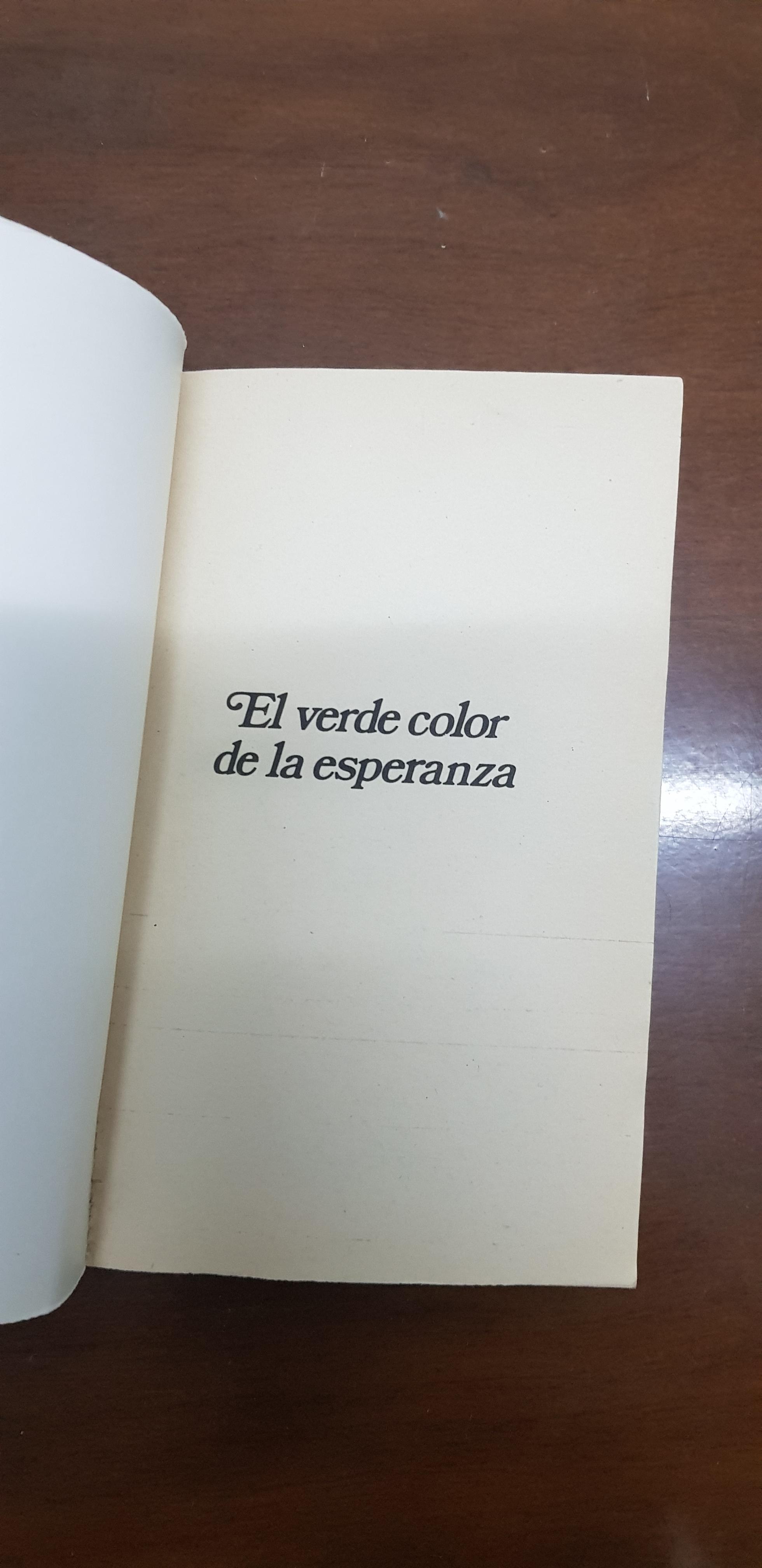 Libro el verde color de la esperanza