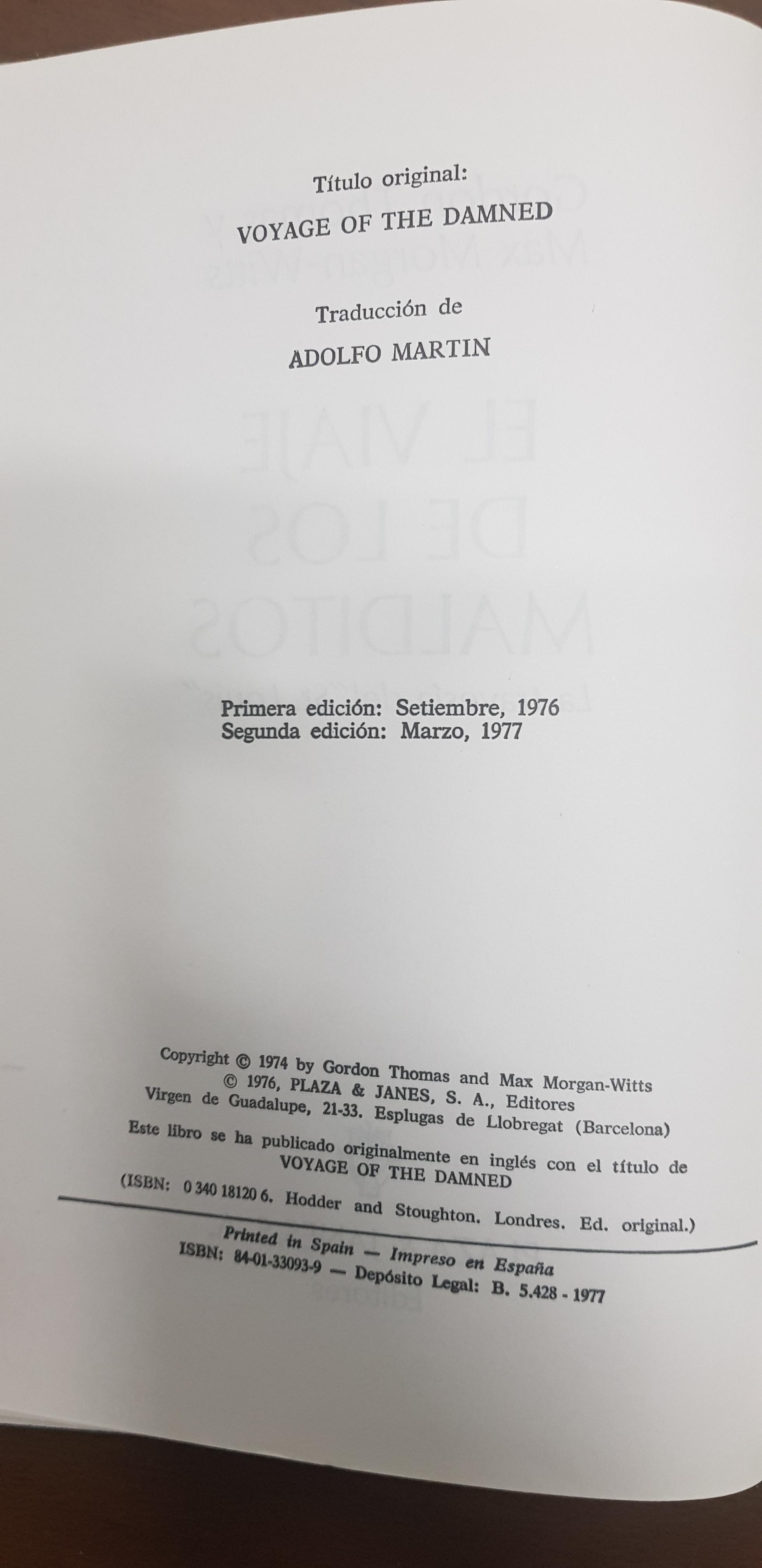 Libro el viaje de los malditos